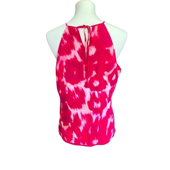 Ann Taylor Pink Silk Abstract Blouse - Picture 4 of 9